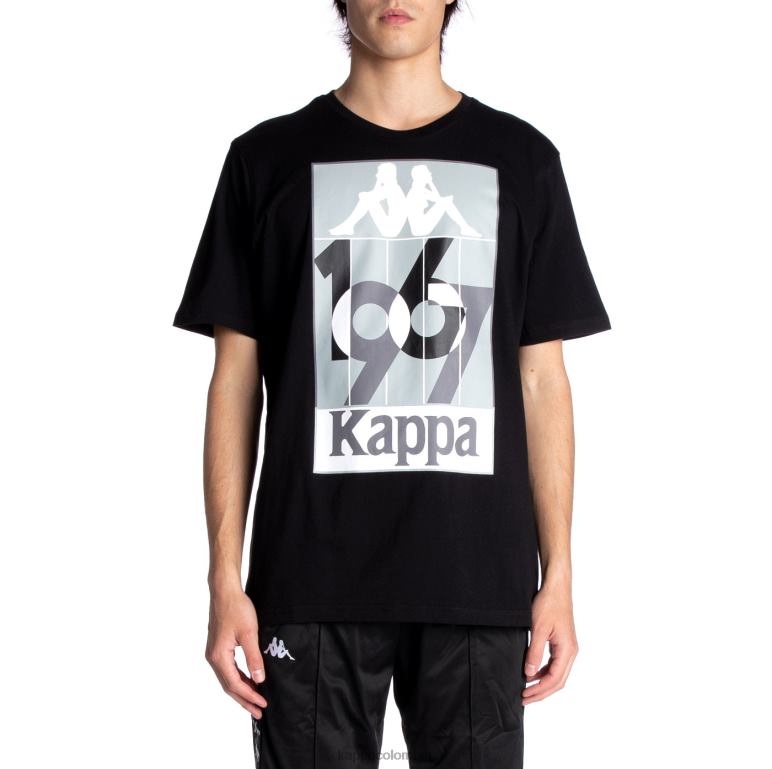 Kappa hombres camiseta de quinn azabache negro B8N4D139