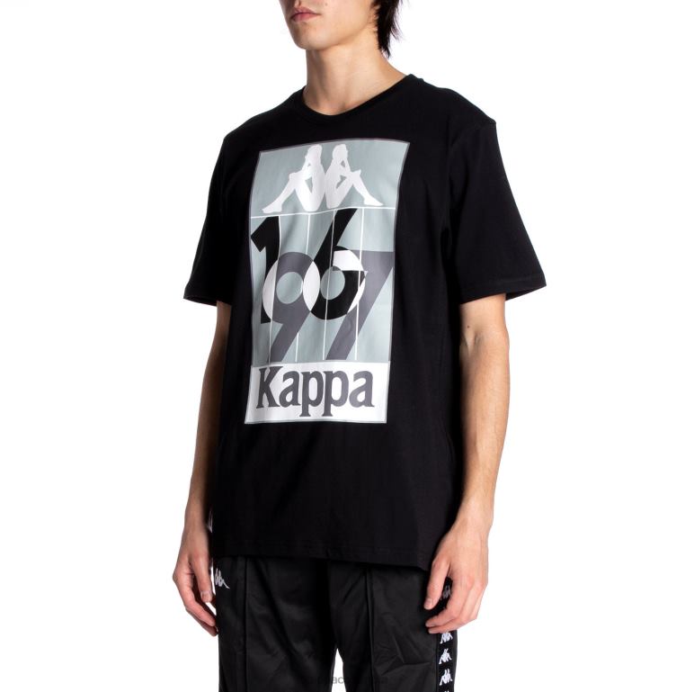 Kappa hombres camiseta de quinn azabache negro B8N4D139