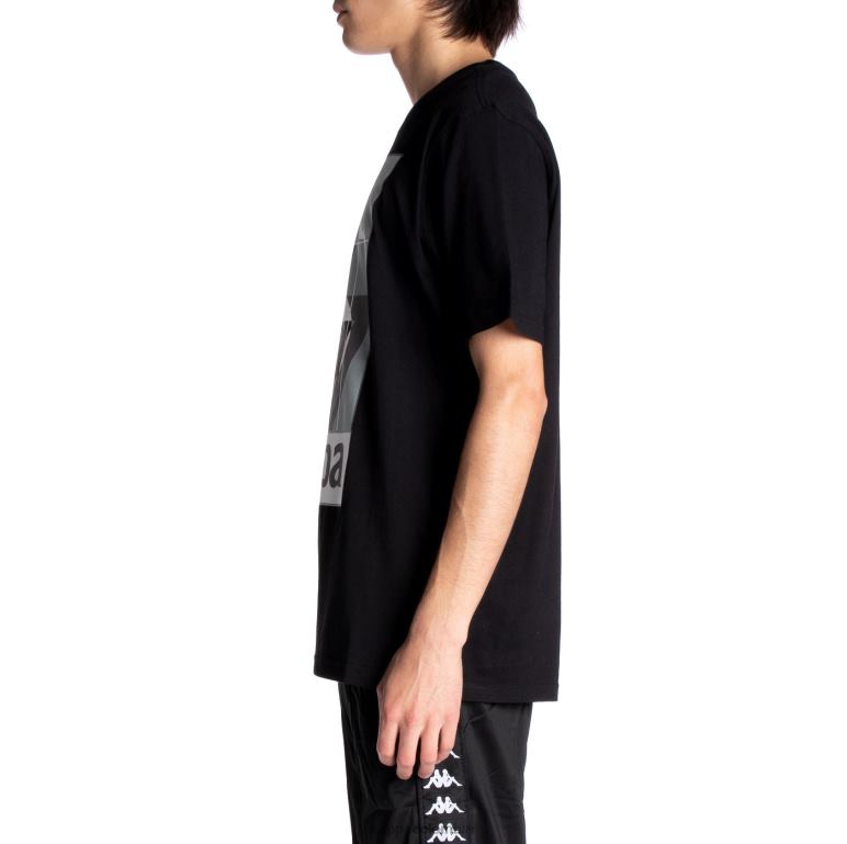 Kappa hombres camiseta de quinn azabache negro B8N4D139