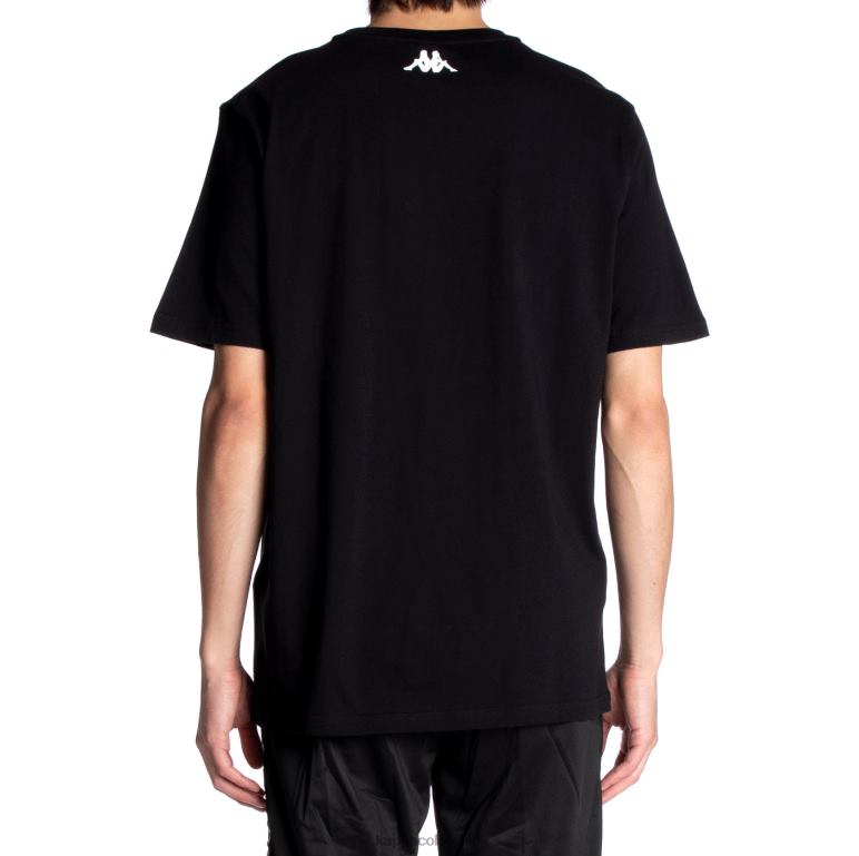 Kappa hombres camiseta de quinn azabache negro B8N4D139