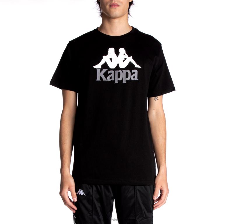 Kappa hombres camiseta estessi autentica azabache negro B8N4D128