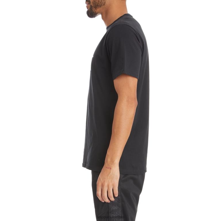 Kappa hombres camiseta estessi autentica blanco negro B8N4D189