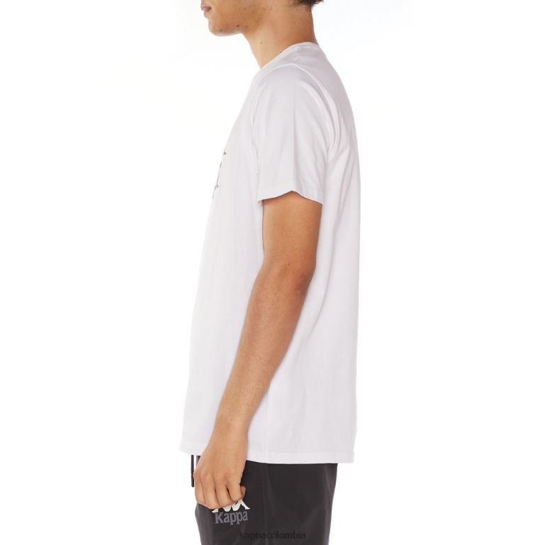 Kappa hombres camiseta estessi autentica blanco negro B8N4D191