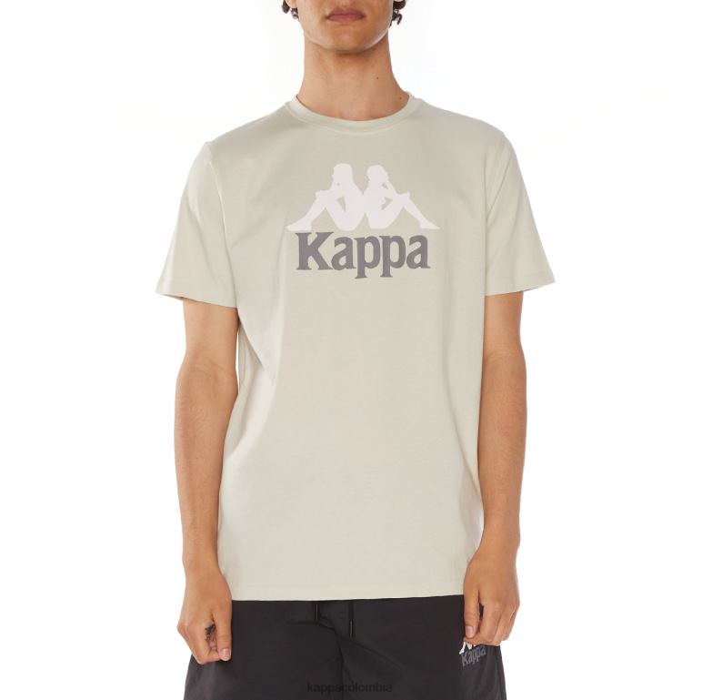 Kappa hombres camiseta estessi autentica gris blanco B8N4D127