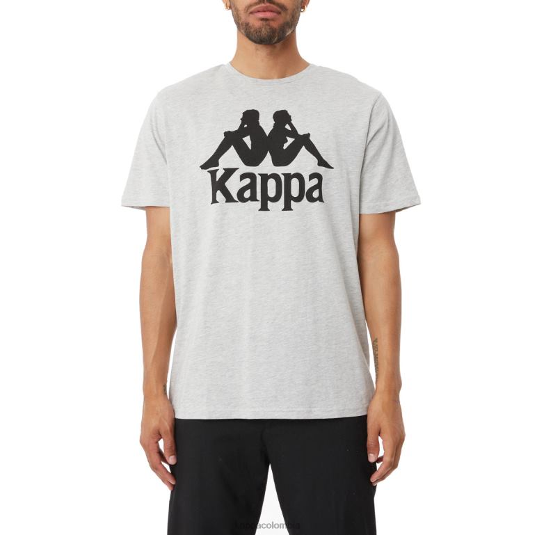 Kappa hombres camiseta estessi autentica gris md mel negro B8N4D188
