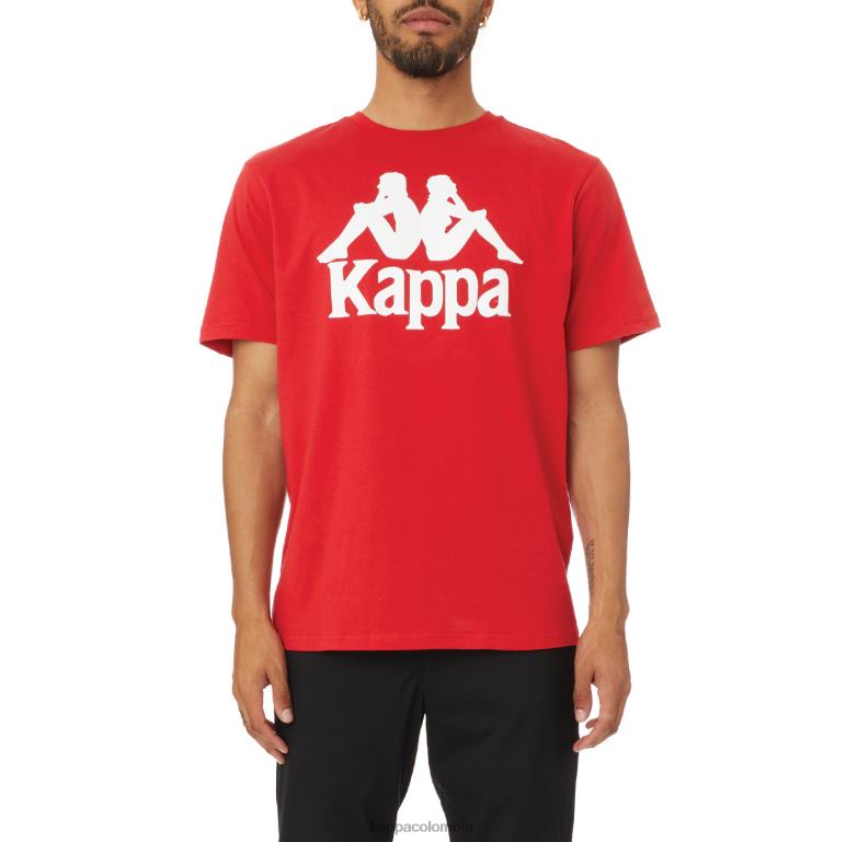 Kappa hombres camiseta estessi autentica rojo blanco B8N4D187