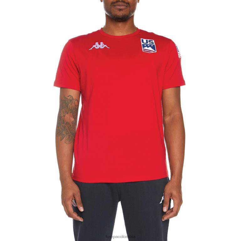 Kappa hombres camiseta estessi nosotros rojo B8N4D202