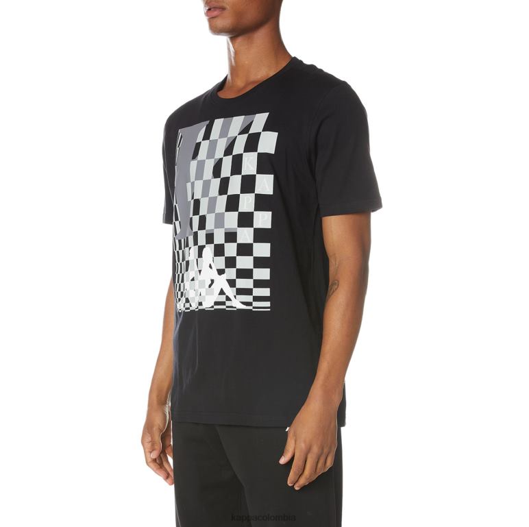Kappa hombres camiseta finlandesa azabache negro B8N4D135