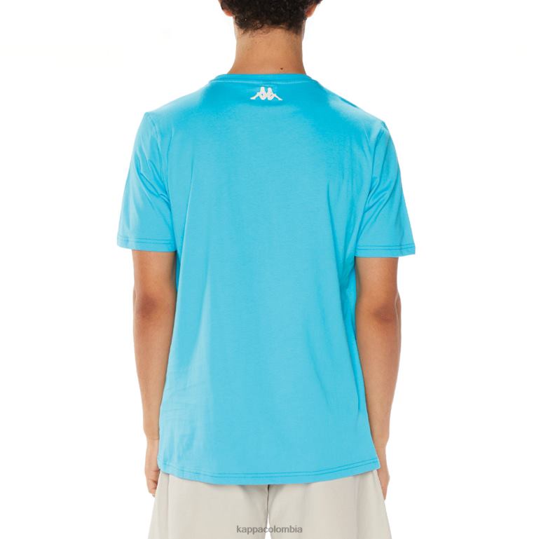 Kappa hombres camiseta finlandesa turquesa B8N4D136