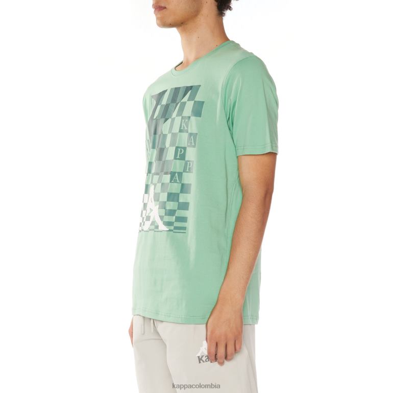 Kappa hombres camiseta finlandesa verde B8N4D112