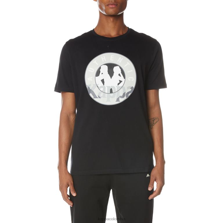 Kappa hombres camiseta isla azabache negro B8N4D137