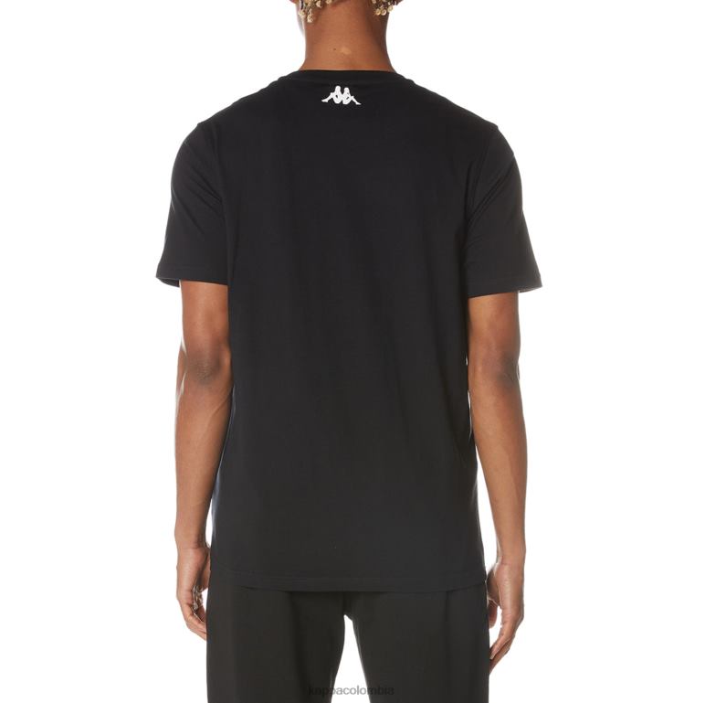 Kappa hombres camiseta isla azabache negro B8N4D137