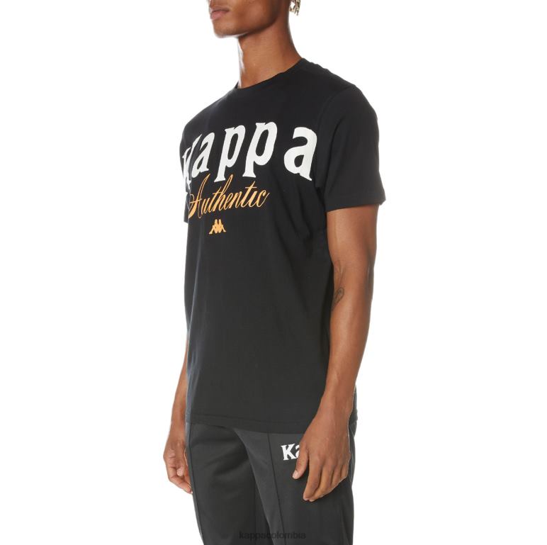 Kappa hombres camiseta mejillas auténticas negro azabache B8N4D159