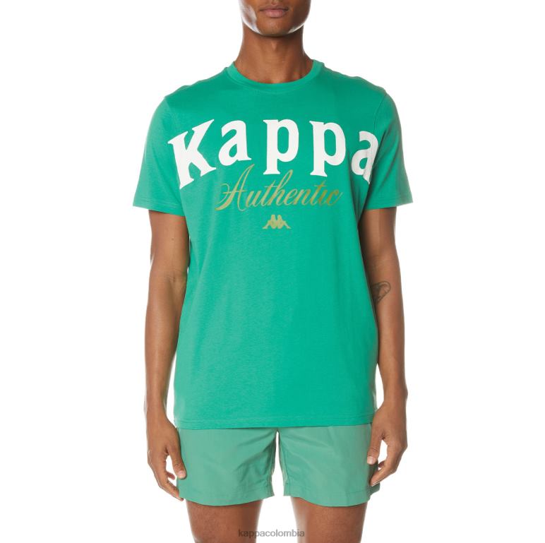 Kappa hombres camiseta mejillas auténticas verde B8N4D142