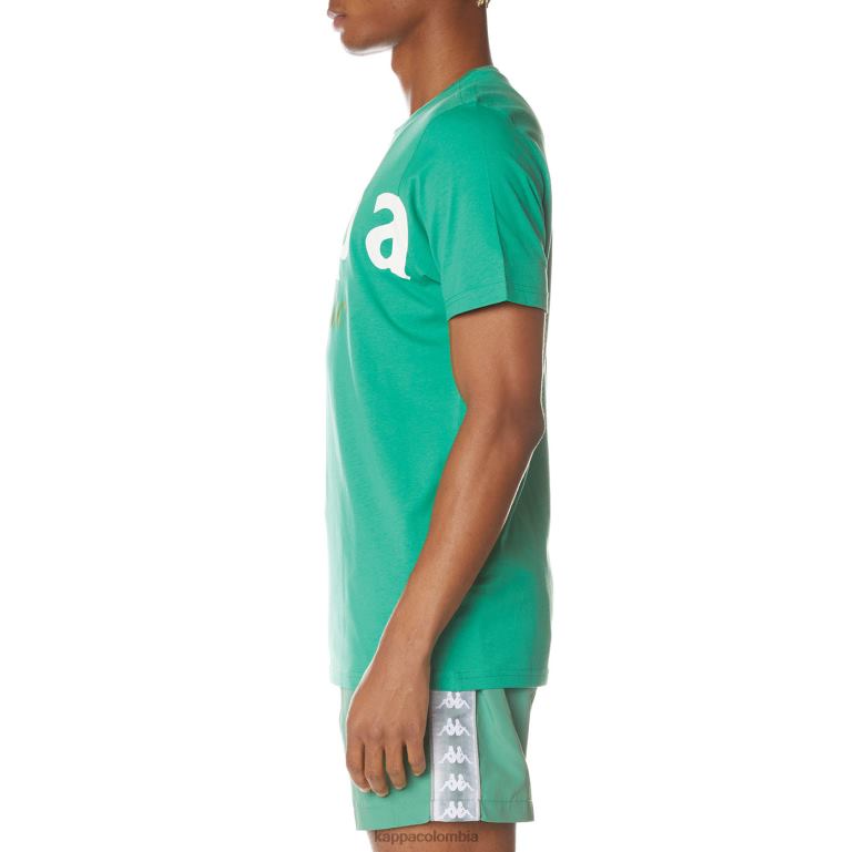 Kappa hombres camiseta mejillas auténticas verde B8N4D142