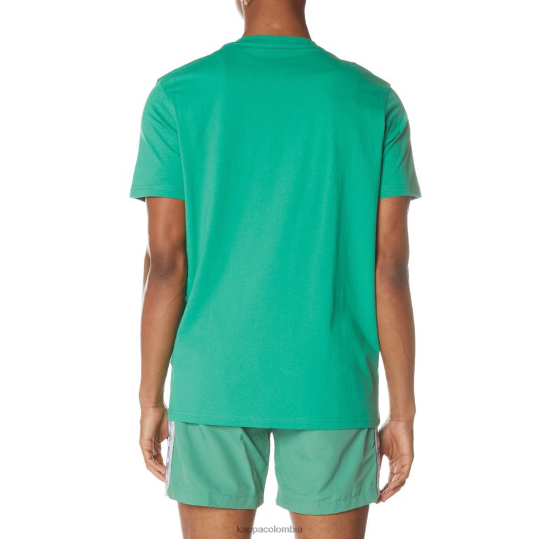 Kappa hombres camiseta mejillas auténticas verde B8N4D142