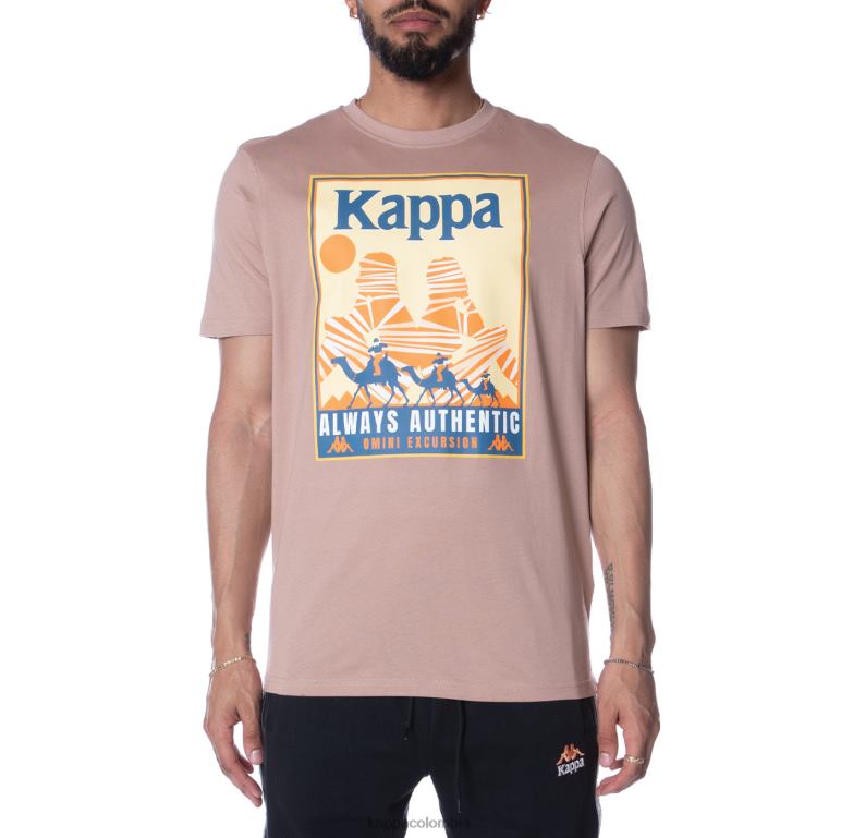 Kappa hombres camiseta osiris autentica beige B8N4D167