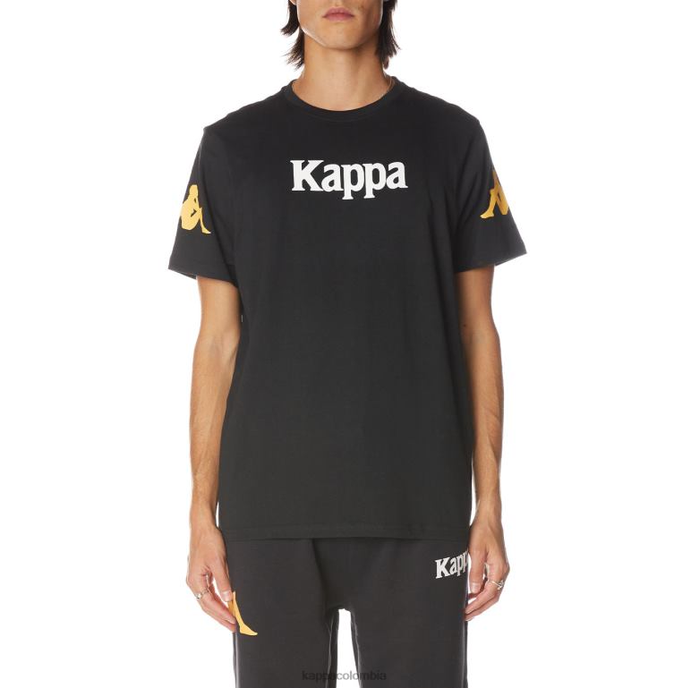 Kappa hombres camiseta paroo autentica humo negro B8N4D181