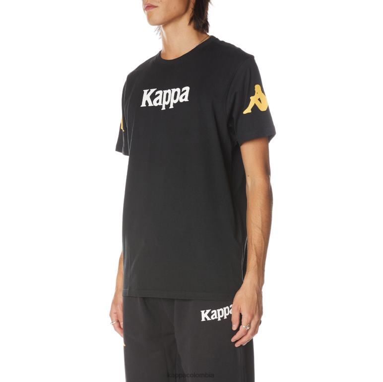 Kappa hombres camiseta paroo autentica humo negro B8N4D181