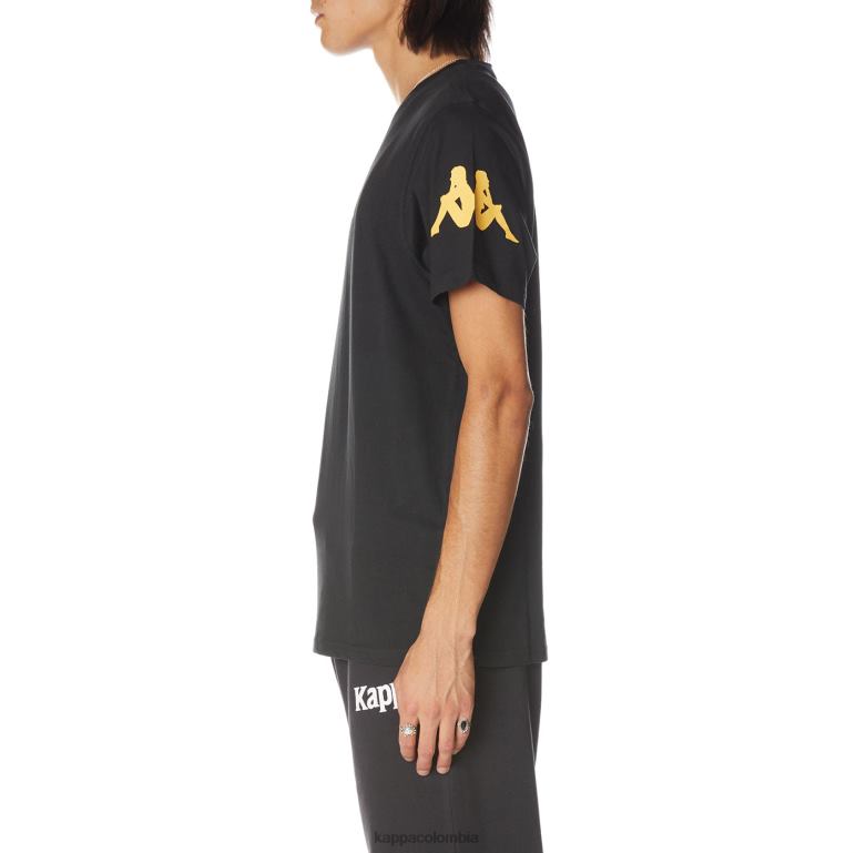 Kappa hombres camiseta paroo autentica humo negro B8N4D181