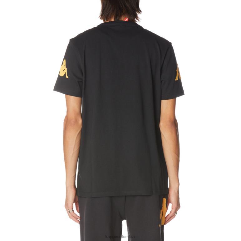 Kappa hombres camiseta paroo autentica humo negro B8N4D181
