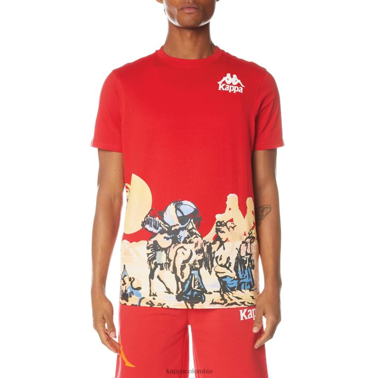 Kappa hombres camiseta ranchera auténtica rojo B8N4D143