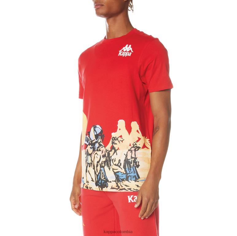 Kappa hombres camiseta ranchera auténtica rojo B8N4D143