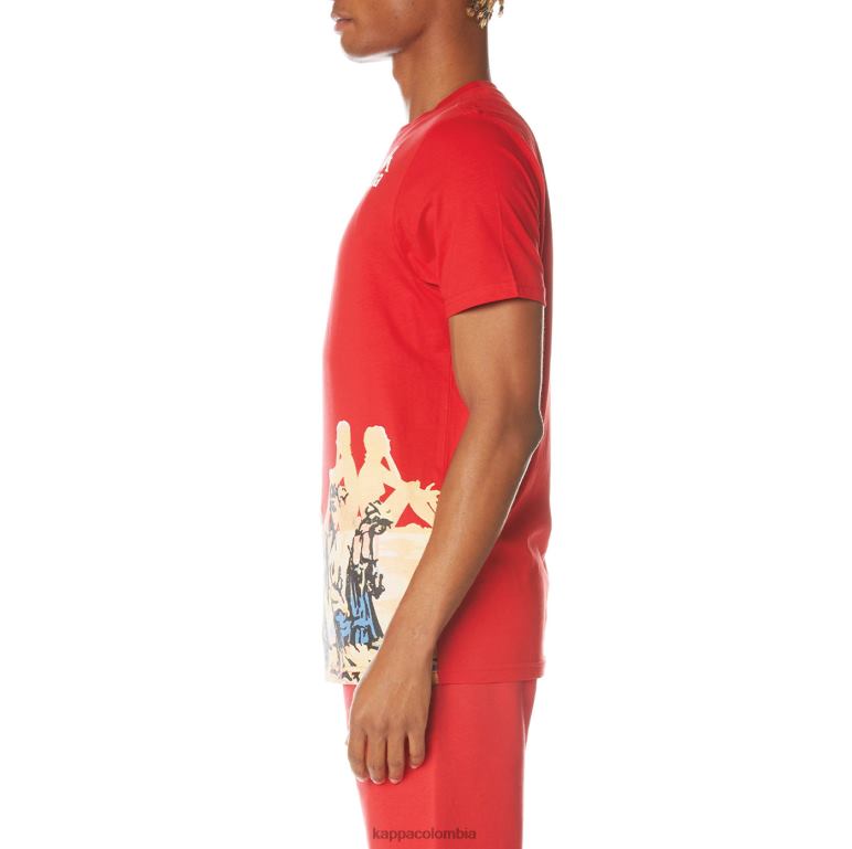 Kappa hombres camiseta ranchera auténtica rojo B8N4D143