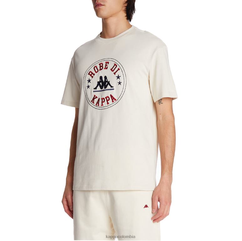 Kappa hombres camiseta robe giovani revati crema B8N4D197