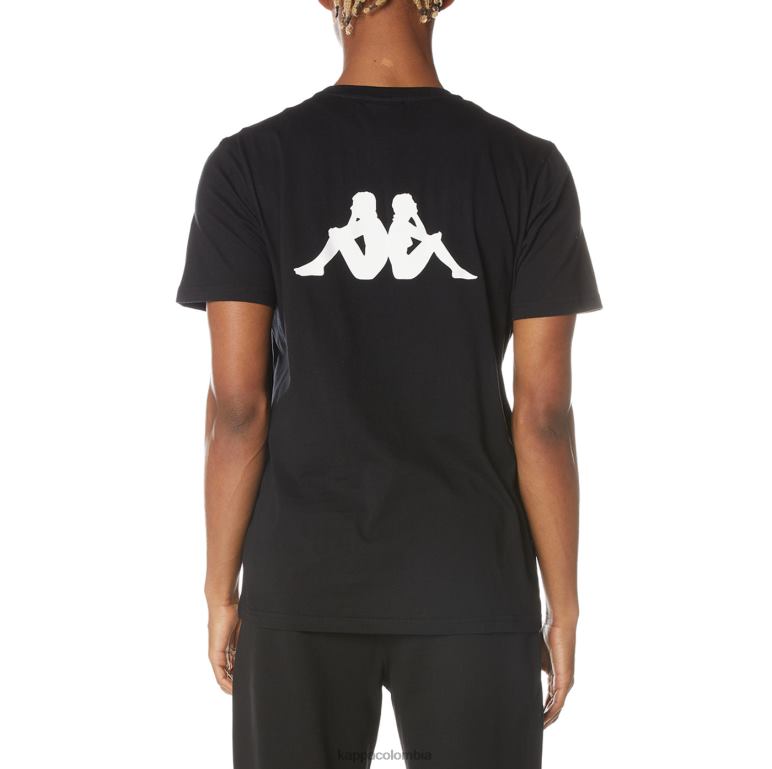Kappa hombres camiseta runis autentica azabache negro B8N4D132