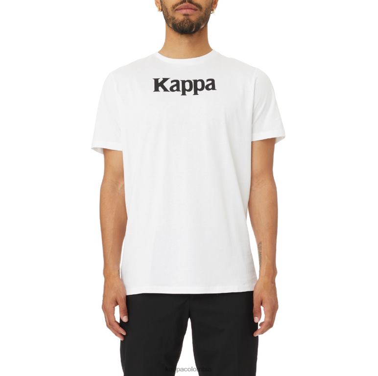 Kappa hombres camiseta runis autentica blanco negro B8N4D186