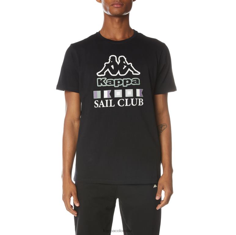 Kappa hombres camiseta temi azabache negro B8N4D119