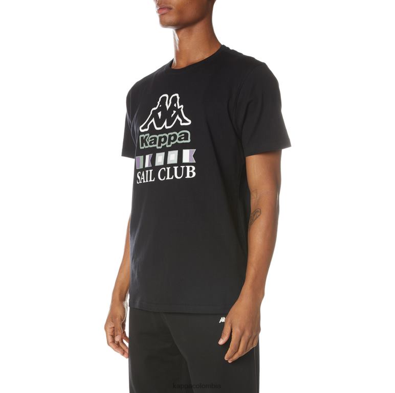 Kappa hombres camiseta temi azabache negro B8N4D119