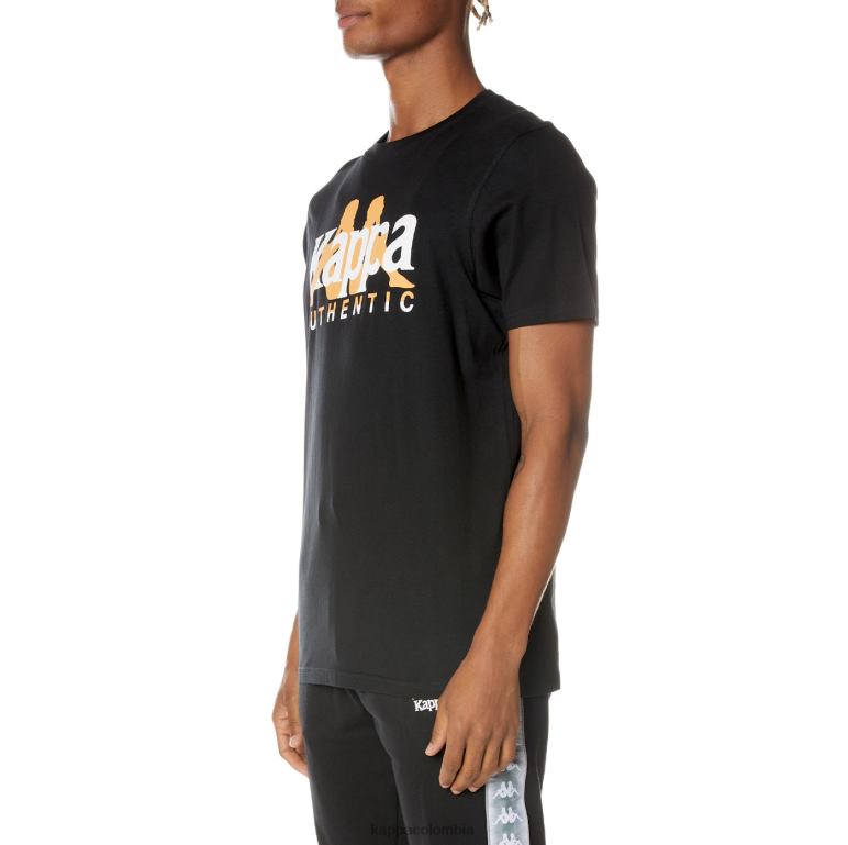 Kappa hombres camiseta vanguardista autentica negro azabache B8N4D162