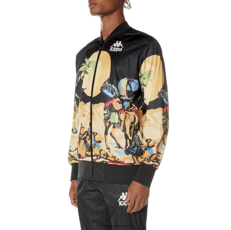 Kappa hombres chaqueta autentica de sudania negro azabache B8N4D4