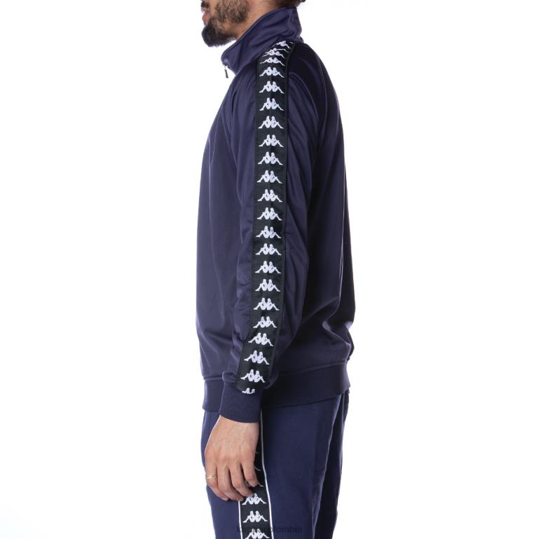 Kappa hombres chaqueta deportiva 222 banda anniston azul marino negro B8N4D11
