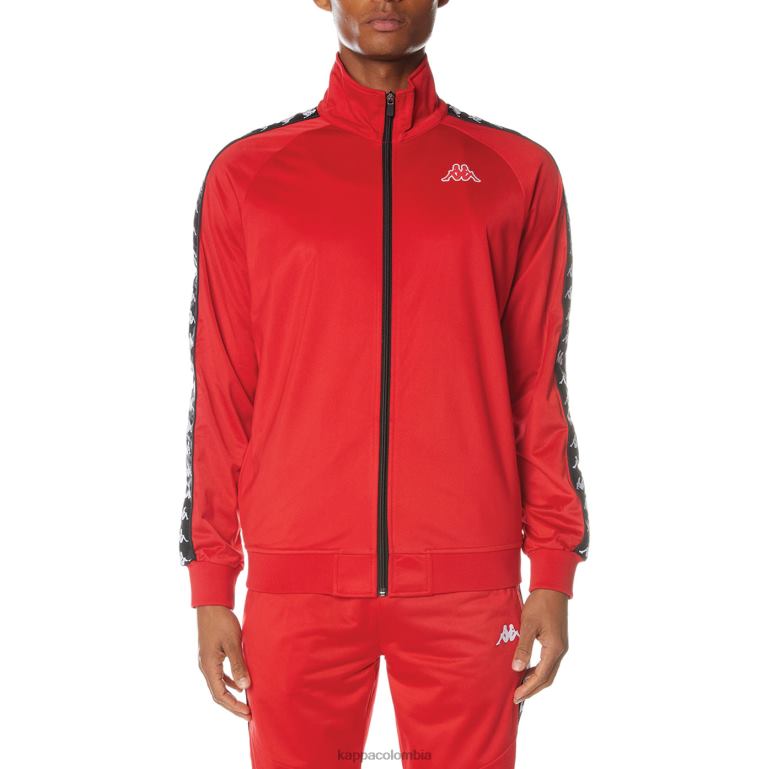 Kappa hombres chaqueta deportiva 222 banda anniston negro rojo B8N4D12