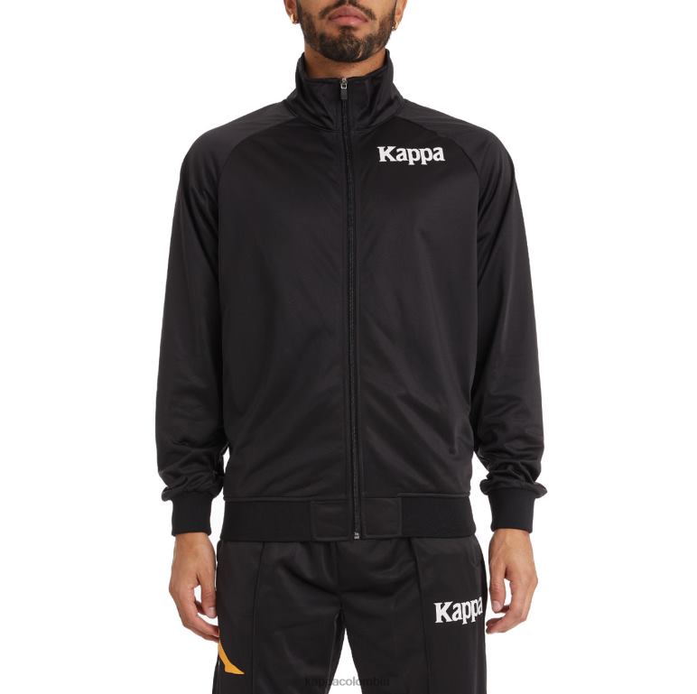 Kappa hombres chaqueta deportiva angost auténtica humo negro naranja B8N4D9
