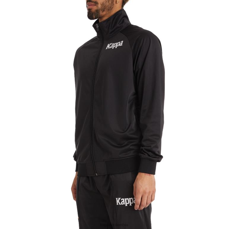 Kappa hombres chaqueta deportiva angost auténtica humo negro naranja B8N4D9