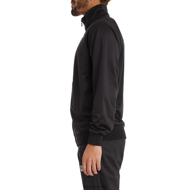 Kappa hombres chaqueta deportiva angost auténtica humo negro naranja B8N4D9