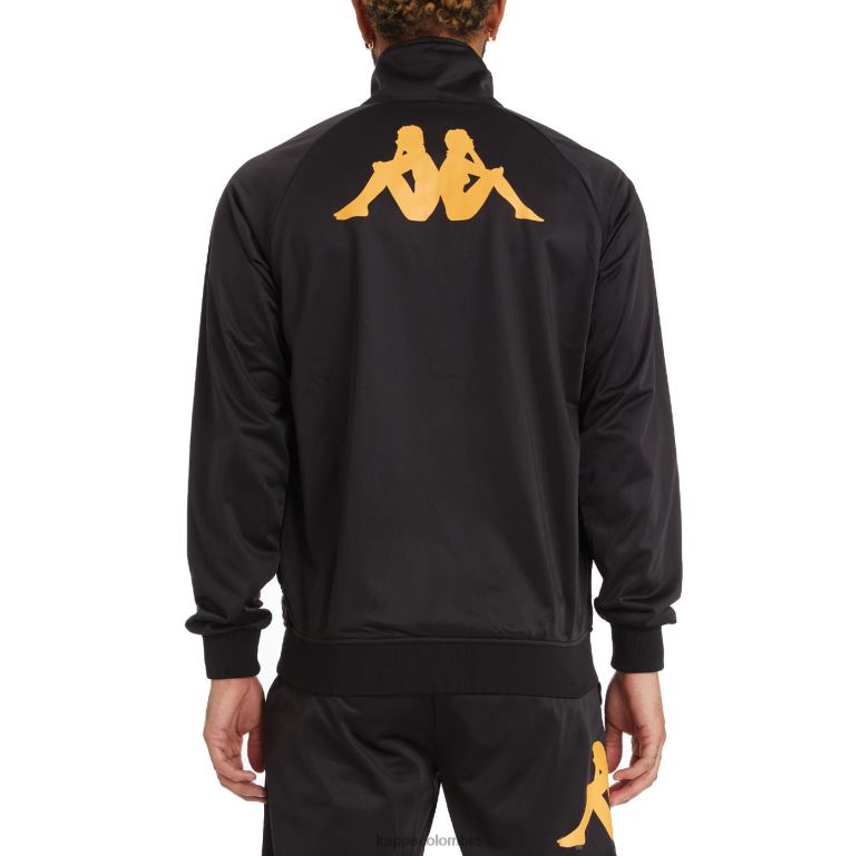 Kappa hombres chaqueta deportiva angost auténtica humo negro naranja B8N4D9
