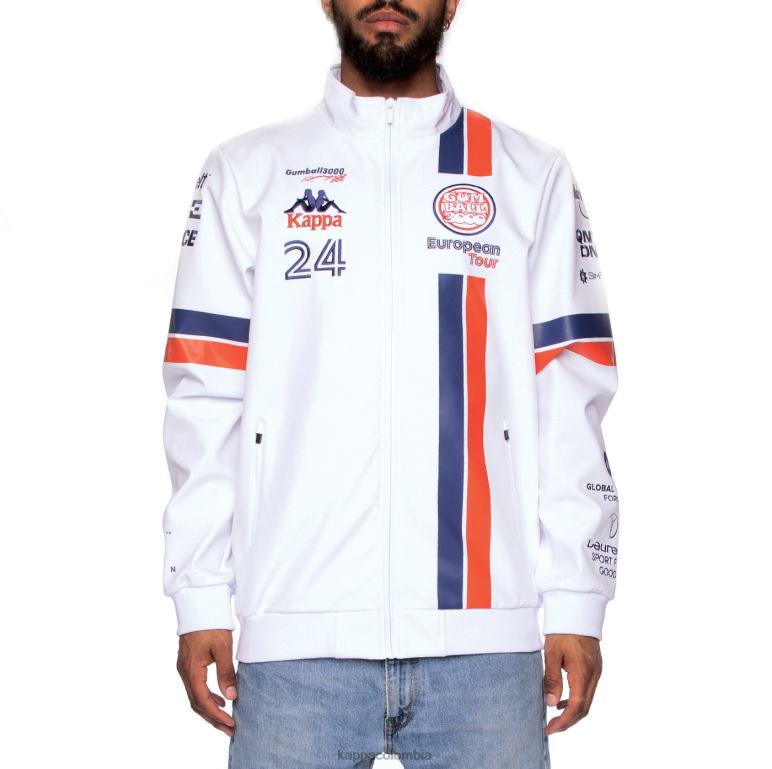 Kappa hombres auténtica chaqueta chil gumball 3000 tour blanco B8N4D72