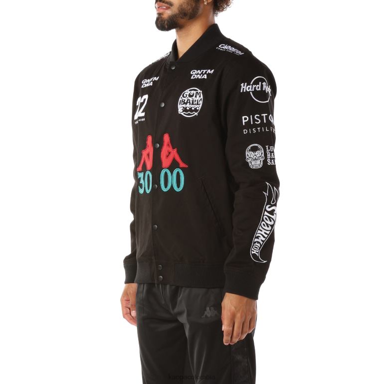 Kappa hombres auténtica chaqueta de gumball glicket negro B8N4D87