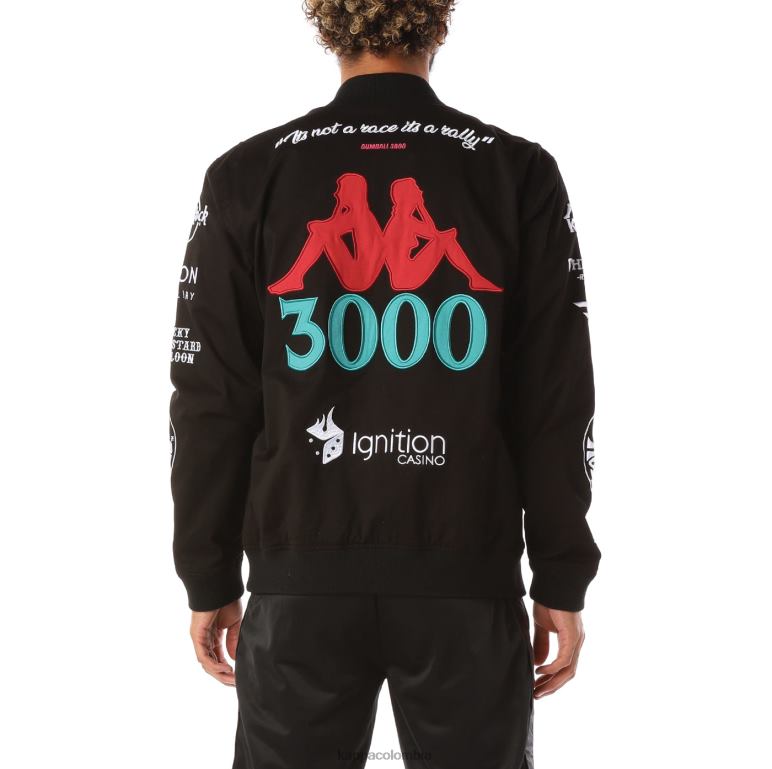 Kappa hombres auténtica chaqueta de gumball glicket negro B8N4D87
