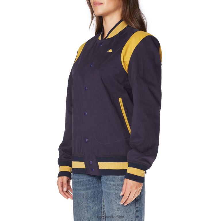 Kappa hombres bata giovani naons chaqueta universitaria amarillo marino B8N4D73
