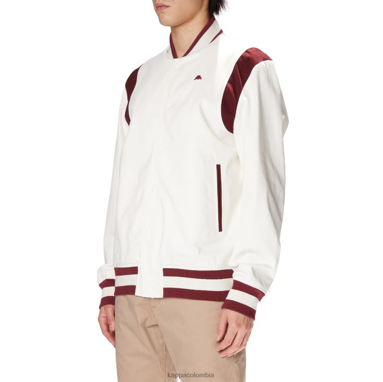 Kappa hombres bata giovani naons chaqueta universitaria blanco rojo B8N4D74