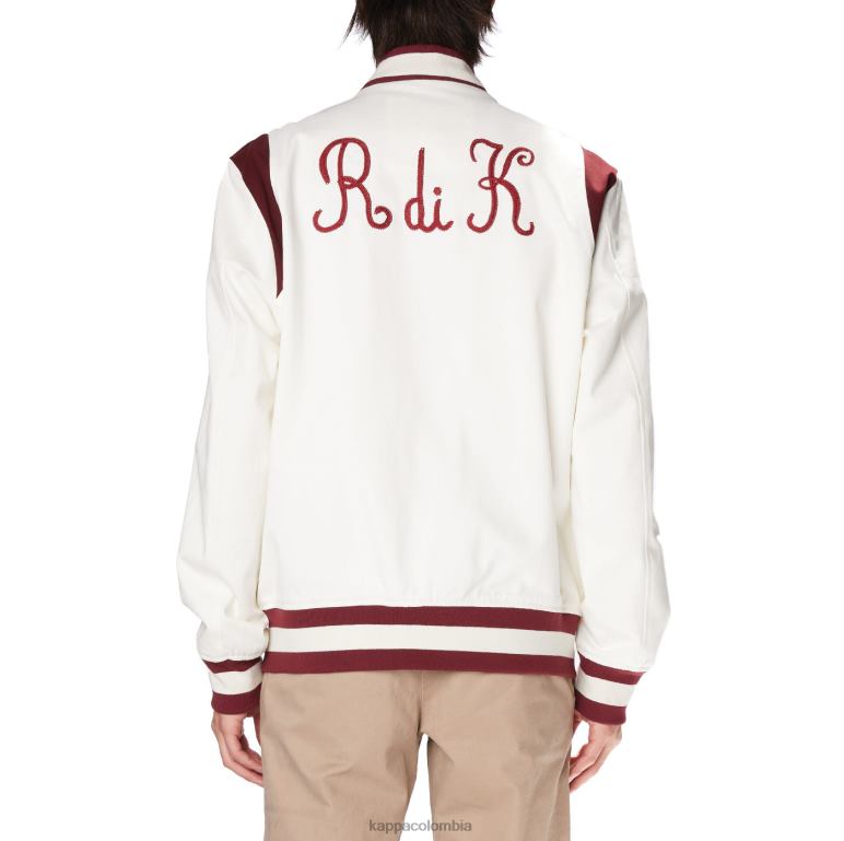 Kappa hombres bata giovani naons chaqueta universitaria blanco rojo B8N4D74