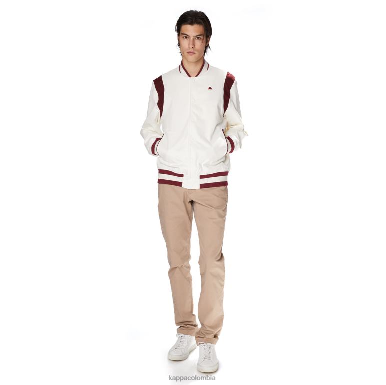 Kappa hombres bata giovani naons chaqueta universitaria blanco rojo B8N4D74