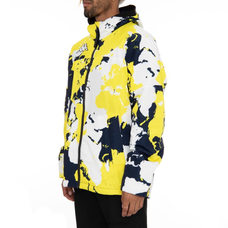 Kappa hombres chaqueta de esquí 6cento 660f azul amarillo B8N4D83