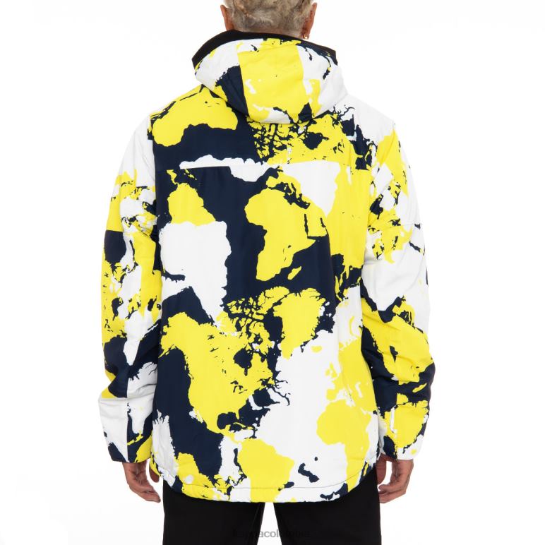 Kappa hombres chaqueta de esquí 6cento 660f azul amarillo B8N4D83